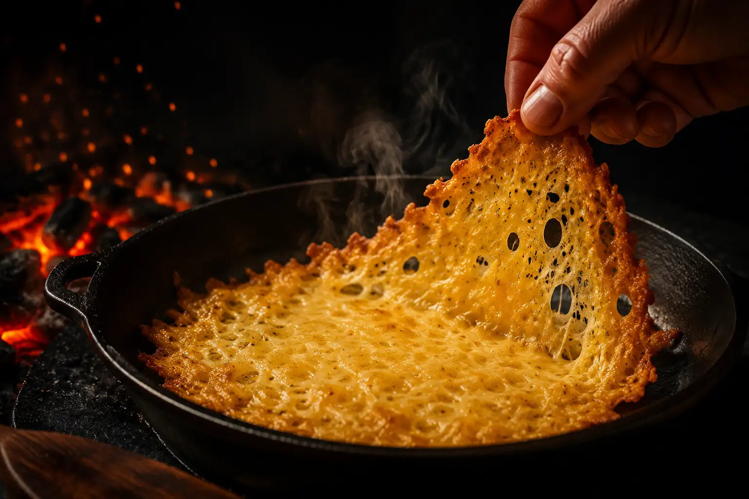 El crocante de queso herreño, paso a paso